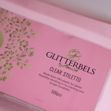 Load image into Gallery viewer, Glitterbels Clear Stiletto Nail Tips