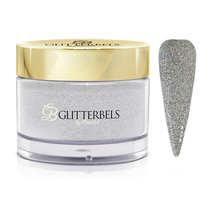 Glitterbels Acrylic Powder 28g - Fine Silver Holo