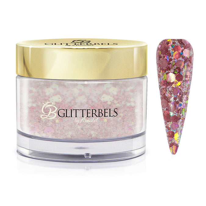 Glitterbels Acrylic Powder 28g - Roses In Gold