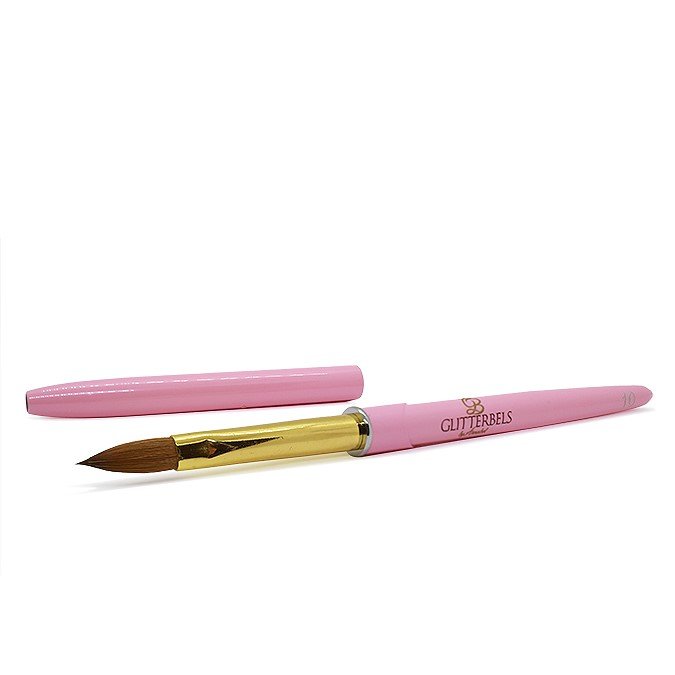 Glitterbels Pink Acrylic Brush (Size 10)