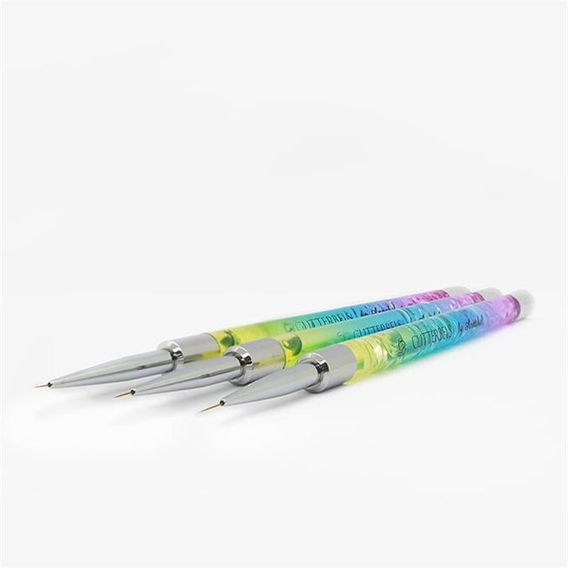 Rainbow Fine Detailer Brushes(3 Brushes Set)